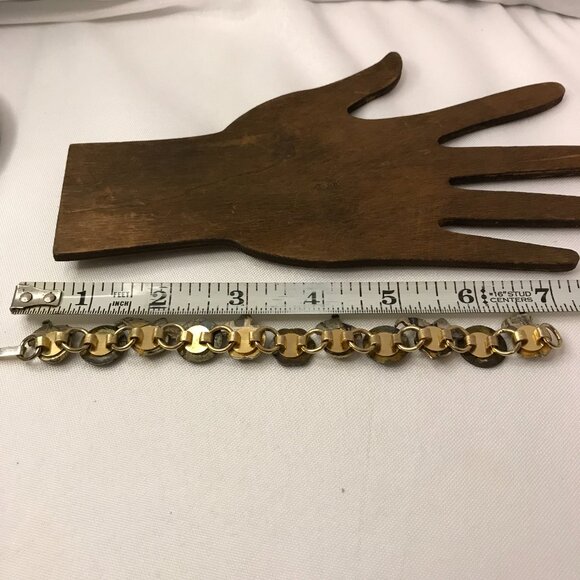 Bronze and Gold Tone Bracelet - Picture 4 of 11